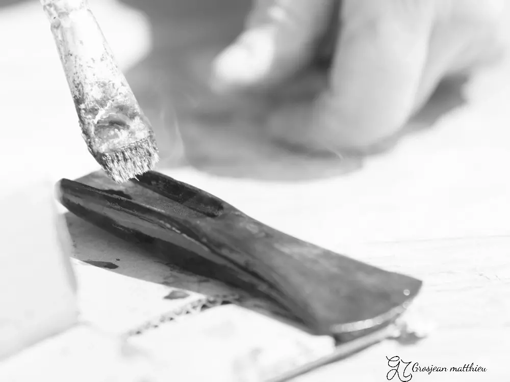 cleaning the pieces and finishing work 14
